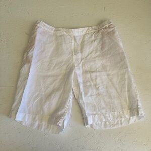 J Jill love linen 100% linen white shorts Medium